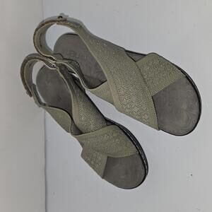 0254 JBU by Jambu Women's Alyssa Shimmer Knit Wedge‎ Heel Sandal Size 11M